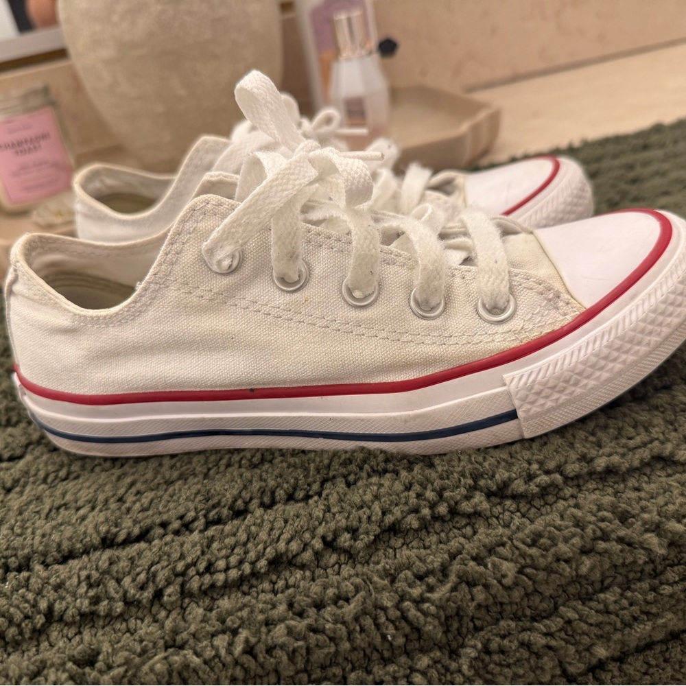 Converse White and Red Chuck Taylor Sneakers